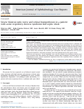 Cover page: Severe bilateral optic nerve and retinal hypoperfusion in a patient with acute respiratory distress syndrome and septic shock