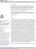 Cover page: A human-machine partnered approach for identifying social media signals of elevated traumatic grief in Chicago gang territories