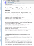 Cover page: Mitochondrial single-cell ATAC-seq for high-throughput multi-omic detection of mitochondrial genotypes and chromatin accessibility.