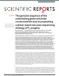 Cover page: The genome sequence of the outbreeding globe artichoke constructed de novo incorporating a phase-aware low-pass sequencing strategy of F1 progeny