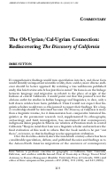 Cover page: The Ob-Ugrian/Cal-Ugrian Connection: Rediscovering The Discovery of California