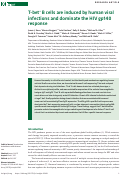 Cover page: T-bet+ B cells are induced by human viral infections and dominate the HIV gp140 response