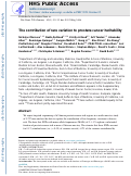 Cover page: The contribution of rare variation to prostate cancer heritability