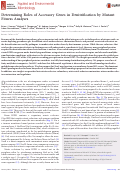 Cover page: Determining Roles of Accessory Genes in Denitrification by Mutant Fitness Analyses