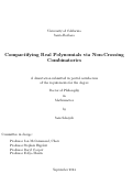 Cover page: Compactifying Real Polynomials via Non-Crossing Combinatorics