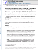 Cover page: Financial strain and ideal cardiovascular health in middle-aged and older women: Data from the Women's health study