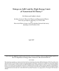 Cover page: Strings on AdS2 and the high-energy limit of noncritical M-theory