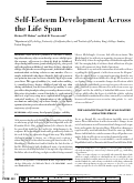 Cover page: Self-esteem development across the lifespan