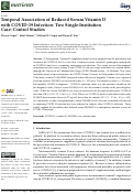 Cover page: Temporal Association of Reduced Serum Vitamin D with COVID-19 Infection: Two Single-Institution Case-Control Studies.