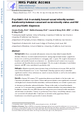 Cover page: Psychiatric Risk in Unstably Housed Sexual Minority Women: Relationship between Sexual and Racial Minority Status and Human Immunodeficiency Virus and Psychiatric Diagnoses