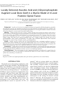 Cover page: Locally Delivered Ascorbic Acid and β-Glycerophosphate Augment Local Bone Graft in a Murine Model of 2-Level Posterior Spinal Fusion.