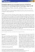 Cover page: Potential impacts on ecosystem services of land use transitions to second‐generation bioenergy crops in GB