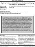 Cover page: Replacing Lectures with Small Groups: The Impact of Flipping the Residency Conference Day