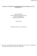 Cover page: Proposal for an Enhanced Self-Amplified Spontaneous Emission X-ray Free Electron 
Laser