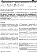 Cover page: X chromosomes alternate between two states prior to random X-inactivation