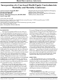 Cover page: Incorporation of a Case-based Health Equity Curriculum into Morbidity and Mortality Conference