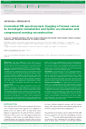 Cover page: Correlated MR spectroscopic imaging of breast cancer to investigate metabolites and lipids: acceleration and compressed sensing reconstruction