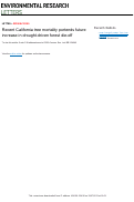 Cover page: Recent California tree mortality portends future increase in drought-driven forest die-off