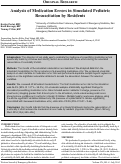 Cover page: Analysis of Medication Errors in Simulated Pediatric Resuscitation by Residents