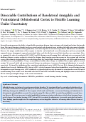 Cover page: Dissociable Contributions of Basolateral Amygdala and Ventrolateral Orbitofrontal Cortex to Flexible Learning Under Uncertainty