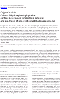 Cover page: Cellular 5-hydroxylmethylcytosine content determines tumorigenic potential and prognosis of pancreatic ductal adenocarcinoma.