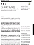 Cover page: TCF7L2 Genetic Variants Contribute to Phenotypic Heterogeneity of Type 1 Diabetes