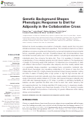 Cover page: Genetic Background Shapes Phenotypic Response to Diet for Adiposity in the Collaborative Cross