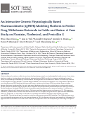 Cover page: An Interactive Generic Physiologically Based Pharmacokinetic (igPBPK) Modeling Platform to Predict Drug Withdrawal Intervals in Cattle and Swine: A Case Study on Flunixin, Florfenicol, and Penicillin G