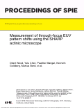 Cover page: Measurement of through-focus EUV pattern shifts using the SHARP actinic microscope