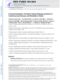 Cover page: Urinary Biomarkers of Kidney Tubular Damage and Risk of Cardiovascular Disease and Mortality in Elders