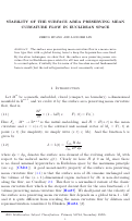 Cover page: Stability of the surface area preserving mean curvature flow in Euclidean space