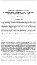 Cover page: Show Me the Money: The Dominance of Wealth in Determining Rights Performance in Asia