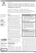 Cover page: Selective androgen receptor modulation for muscle weakness in chronic obstructive pulmonary disease: a randomised control trial