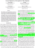 Cover page: Concept Alignment as a Prerequisite for Value Alignment