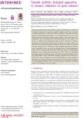 Cover page: Towards synthetic biological approaches to resource utilization on space missions