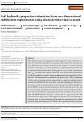 Cover page: Corrigendum to: Soil hydraulic properties estimation from one‐dimensional infiltration experiments using characteristic time concept