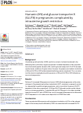 Cover page: Humanin (HN) and glucose transporter 8 (GLUT8) in pregnancies complicated by intrauterine growth restriction.