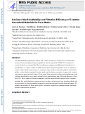 Cover page: Review of the Breathability and Filtration Efficiency of Common Household Materials for Face Masks