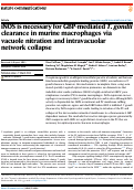 Cover page: iNOS is necessary for GBP-mediated T. gondii clearance in murine macrophages via vacuole nitration and intravacuolar network collapse.