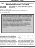 Cover page: Up in Flames: The Safety of Electrocautery Trephination of Subungual Hematomas with Acrylic Nails