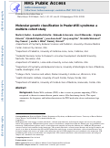 Cover page: Molecular genetic classification in Prader-Willi syndrome: a multisite cohort study