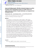 Cover page: Improved multiparametric MRI discrimination between low‐risk prostate cancer and benign tissues in a small cohort of 5α‐reductase inhibitor treated individuals as compared with an untreated cohort