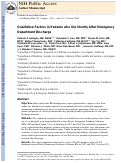 Cover page: Qualitative factors in patients who die shortly after emergency department discharge.