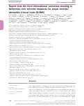 Cover page: Report from the third international consensus meeting to harmonise core outcome measures for atopic eczema/dermatitis clinical trials (HOME).