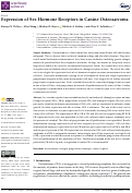 Cover page: Expression of Sex Hormone Receptors in Canine Osteosarcoma