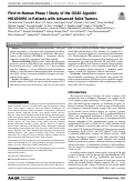 Cover page: First-In-Human Phase I Study of the OX40 Agonist MOXR0916 in Patients with Advanced Solid Tumors.