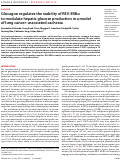 Cover page: Glucagon regulates the stability of REV-ERBα to modulate hepatic glucose production in a model of lung cancer–associated cachexia