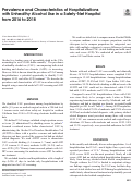 Cover page: Prevalence and Characteristics of Hospitalizations with Unhealthy Alcohol Use in a Safety-Net Hospital from 2016 to 2018.