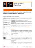 Cover page: Improvement of hepatic fibrosis after tenofovir disoproxil fumarate switching to tenofovir alafenamide for three years.