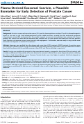 Cover page: Plasma-Derived Exosomal Survivin, a Plausible Biomarker for Early Detection of Prostate Cancer